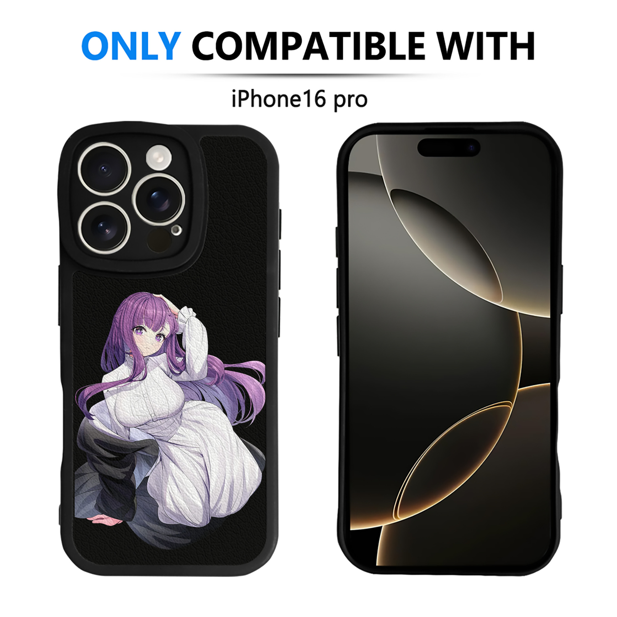 （画像用） 葬送のフリーレン Frieren 【iPhone 16シリーズ対応】シリコンスマホケース（レザー調） 材質：シリコン